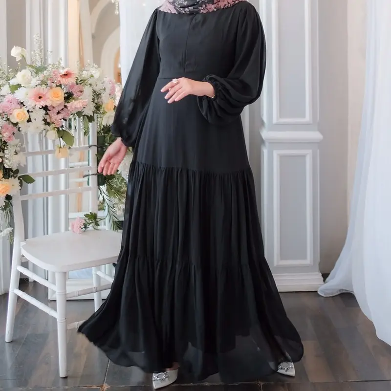 Gamaleea - Shalimaar Dress X ShellaAlazta / Dress Wanita / Gamis Muslimah / Dress Pesta Bahan Cerruty Mewah / Busui Friendly 0