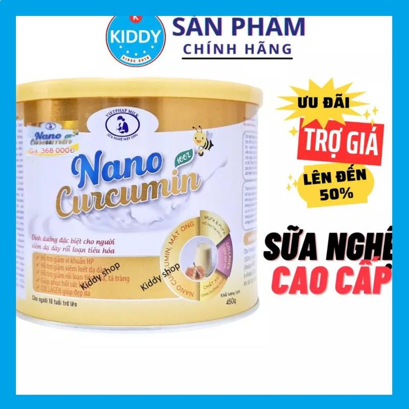 Sữa nghệ Nano Curcumin - giảm đau dạ dày tá tràng vi khuẩn HP làm đẹp da 450g