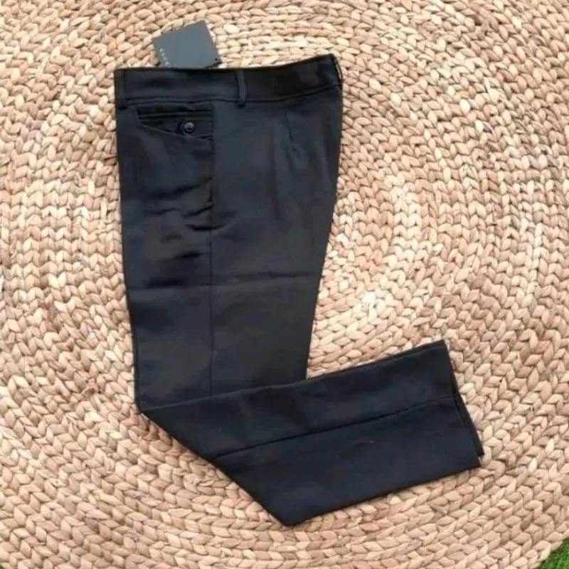 Celana Kerja Wanita Kantor - Celana Bahan Wanita Formal Panjang Hitam Abu Navy Coklat Variasi Kancing 1