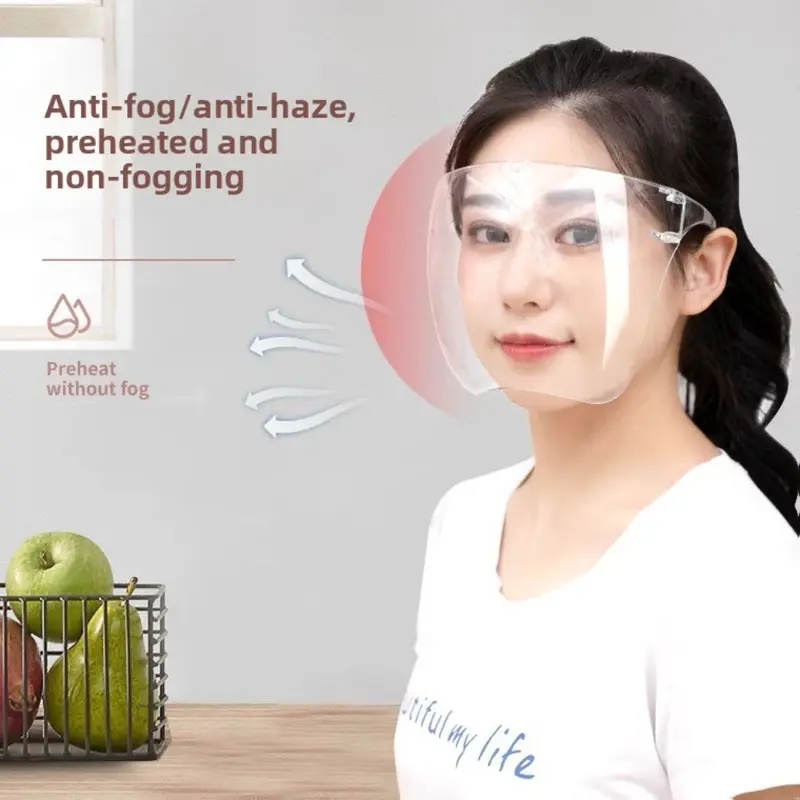 Kính bảo hộ toàn mặt, HD, chống sương mù, dành cho đầu bếp, lá dầu và lá chắn khói, mặt nạ cách ly màu bảo vệ Lý Tưởng cho thợ hàn, bảo vệ toàn diện 0