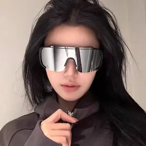 [JUNKSAILA]Large Frame Sunglasses Cycling Sunscreen Glasses Mountaineering Skiing Windproof Sunglasses