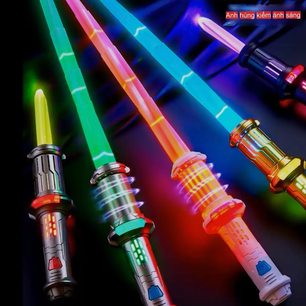 Đồ Chơi Trẻ Em Kiếm Ánh Sáng Lazer Bản Nâng Cấp Bằng Giọng Nói Sử Dụng Pin Sạc Có Thể Ghép Đôi Xoay 360 Độ, Kiếm Laser Thanh Kiếm  Đồ Chơi Dạ Quang Trẻ Em Có Thể Thu Vào Thanh Kiếm Magic