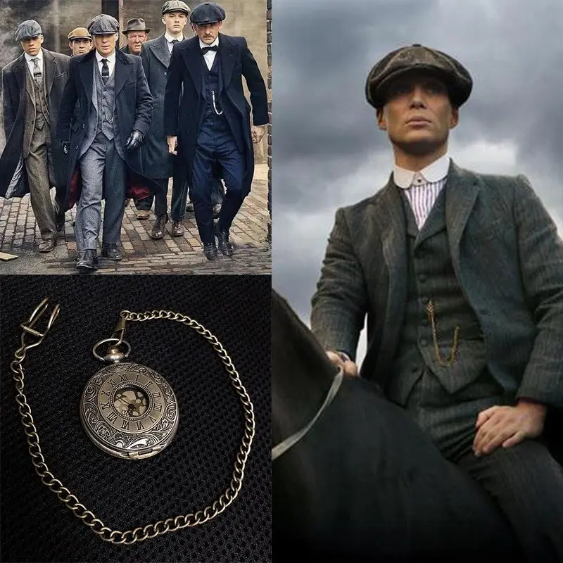 Đồng Hồ Bỏ Túi Peaky Blinder, Shelby, Dây Xích Áo Áo Vest, Dành Cho Nam Và Nữ, Phong Cách Cổ Điển Lật Đơn Giản Và Thời Trang, Vòng Cổ, Mặt Dây Chuyền Nữ Watch