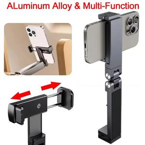 Travel Plastic Airplane Phone Holder Adjustable Phone Stand Selfie Rotating Desktop Clip Portable Hook Universal Stand