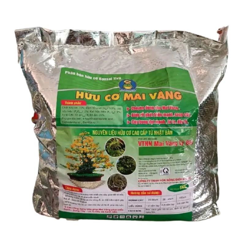 Phân hữu Cơ Mai Vàng Bao 5kg Giúp rễ phát triển mạnh sung cây bung đọt mạnh Lá to dầy lá