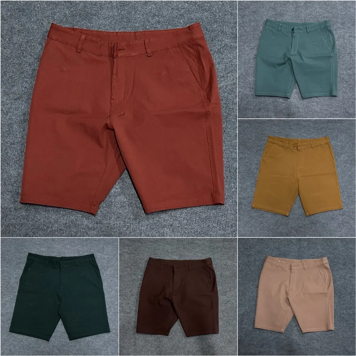 [8 Mẫu Trơn] Quần Short Nam Kaki Co Dãn 50kg-85kg Menswear