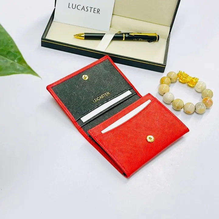 ,ví nữ mini nhỏ gọn bỏ tiền gập đôi và thẻ atm  kiểu dáng hàn quốc  thương hiệu lucaster bh 12 tháng (ib shop nội dung khắc) Wallet Hình Chữ Nhật 1