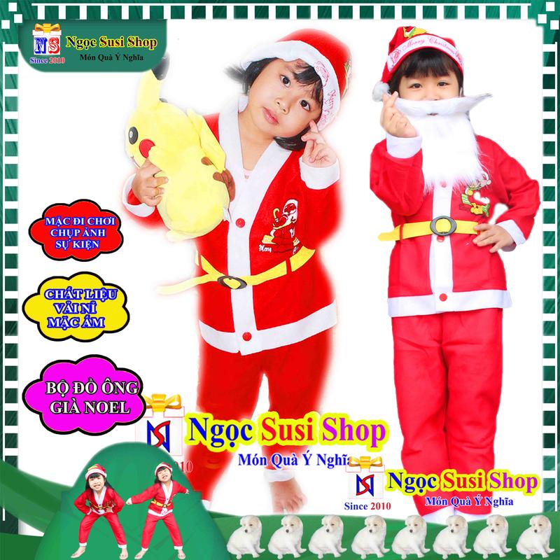   VẢI NỈ MỎNG KO ĐẸP  QUẦN ÁO ÔNG GIÀ NOEL ĐỒ NOEL CHO BÉ TỪ 1 - 10 TUỔI CHẤT VẢI NỈ GIÁ RẺ KO ĐẸP - QUẦN ÁO TRANG PHỤC GIÁNG SINH NOEL 
