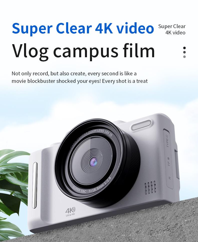 Product Introduction of HD Digital Camera Mirrorless Camera CCD Rotating Screen Student Party Selfie Beauty Camera 1