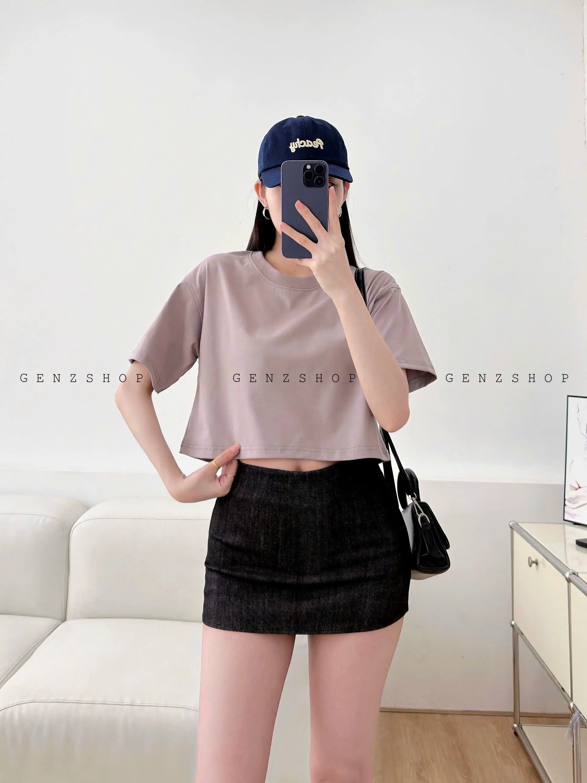 ÁO THUN CROPTOP TRƠN FORM RỘNG TRẺ TRUNG Mùa Hè Nữ  Cổ Tròn | BigBuy360 - bigbuy360.vn