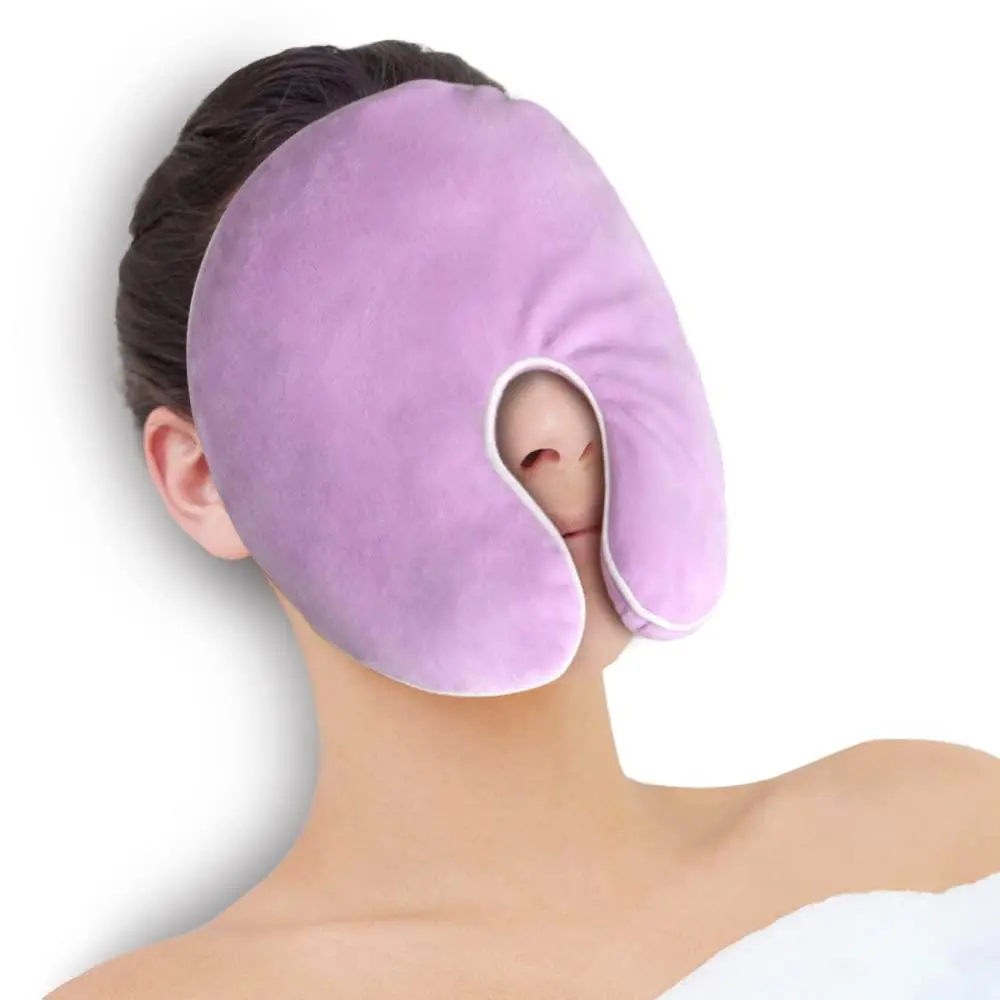 Microwave Heating Pad for Face, Hot Cold Pack with Washable Cover, Soothing Mask for Tension, Stress, Relaxation, Skincare Tools