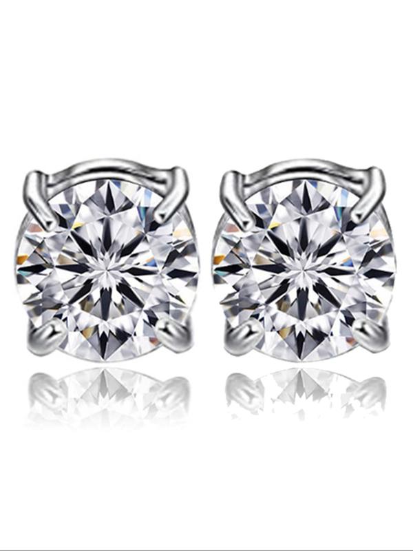 Men's Rhinestone Decorated Magnetic Earrings, Hip Hop Earrings for Party, Daily Clothing Decor, Trendy All-match & Exquisite Jewelry for Birthday Gift 4