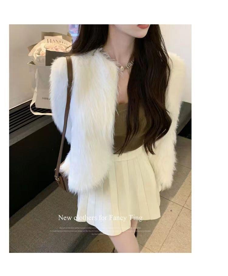 Product Introduction of Áo Khoác Len Cardigan Dệt Kim, Len Giống Lông Chồn, Dành Cho Nữ, Quần Áo Mùa Thu Và Mùa Đông, Dày Dặn, Hàng Mới Về, Ngắn, Ngắn, Mềm Mại Và Nếp, Sản Phẩm Châu Âu Phổ Biến Năm 2025 20