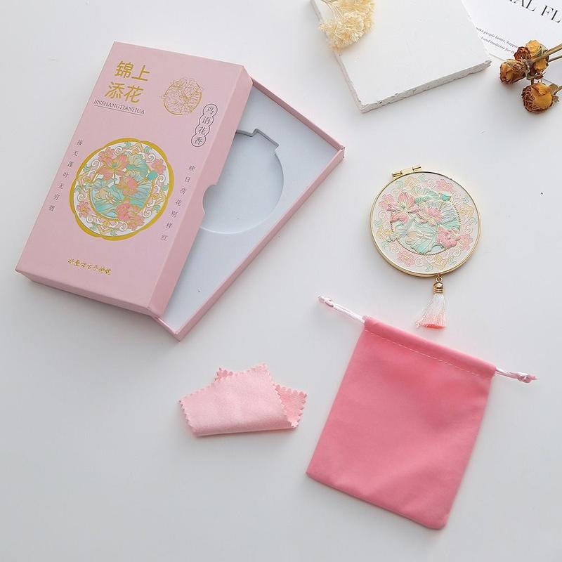 Product Introduction of Gương Trang Điểm, Thủ Công, Chất Liệu Kim Loại, Gấp Gọn Và Cầm Tay, Thiết Kế Tinh Tế Và Sáng Tạo, Thích Hợp Cho Phụ Nữ, Gương Cầm Tay 11