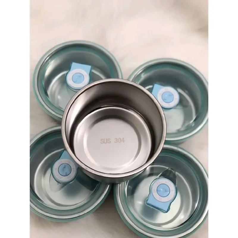 Combo 5 hộp inox tròn 304 tiện lợi đựng thực phẩm, khay tròn đựng đồ ăn , có lắp 0