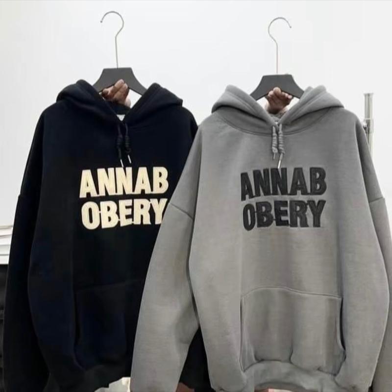 Áo hoodie nam nư giá 1 áo nón 2 lớp 3 size fom rộng in ANNAB OBERY chất nỉ bông dày dặn - Top Jacket