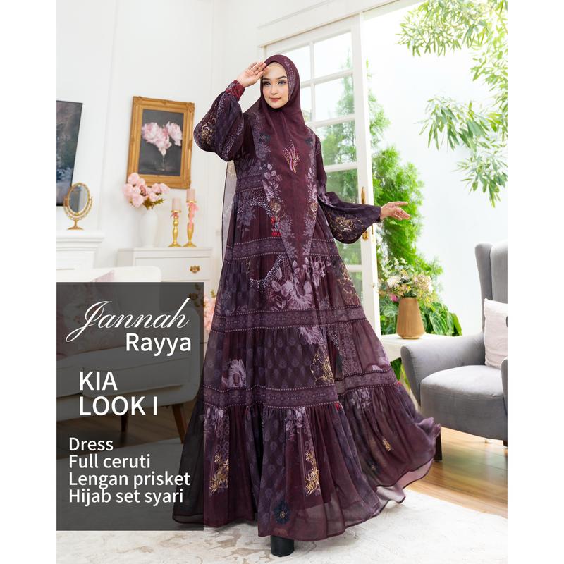 READY Sarimbit JANNAH RAYA Family Set BY ELDEENA SYAR'I - Gamis Keluarga Couple Lebaran REALPIC 6