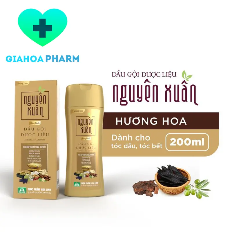 Dầu gội dược liệu Nguyên Xuân - Chai 200ml (Không vòi) - Giúp giảm gàu, ngứa, bết, rụng tóc, dưỡng tóc 5