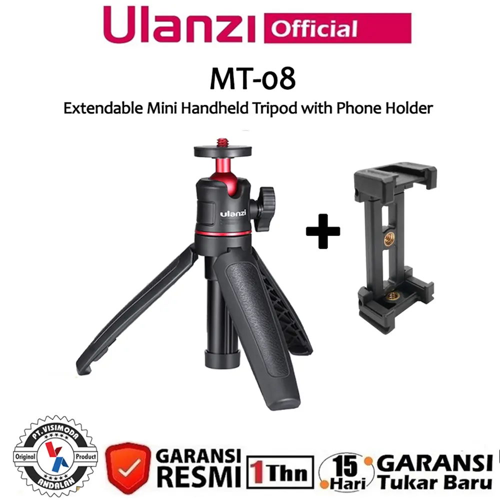 Ulanzi MT-08 Extendable Mini Tripod with Phone Holder for Smartphone