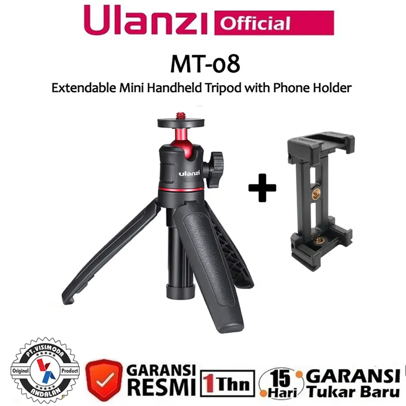 Ulanzi MT-08 Extendable Mini Tripod with Phone Holder for Smartphone