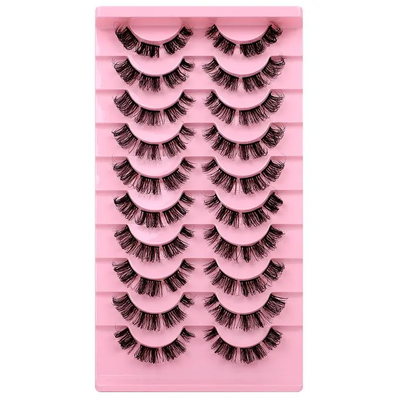 Segmented False Eyelashes, Wispy Cat Eye Look Faux Cluster Lashes, Natural Curling Eye Makeup Lashes for Lashes Extensions, Volumized False Eyelashes