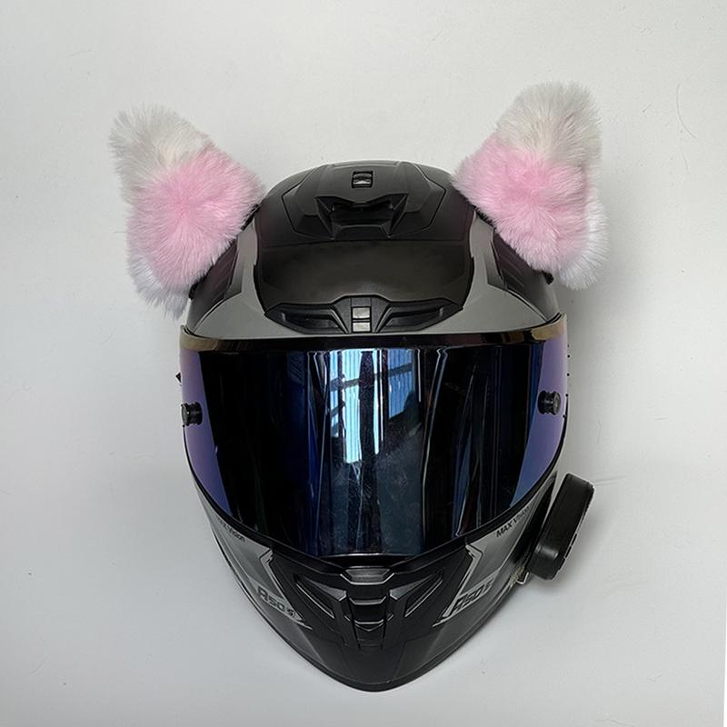 Product Introduction of 2Pcs Car Motorcycle Helmet Decoration Electric Bike Soft Little Plush Cat's Ears For Motocross Full Face Off Road Helmet Sticker #471623 25