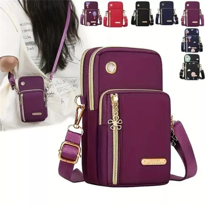 Túi Đựng Điện Thoại Mini, Cầm Tay, Chất Liệu Oxford, Nhiều Tầng, Chống Thấm Nước, Thích Hợp Đi Du Lịch, Túi Đeo Chéo, Túi Xách, Có Khóa Kéo, Thích Hợp Cho Thể Thao, Túi Đeo Cánh Tay 1