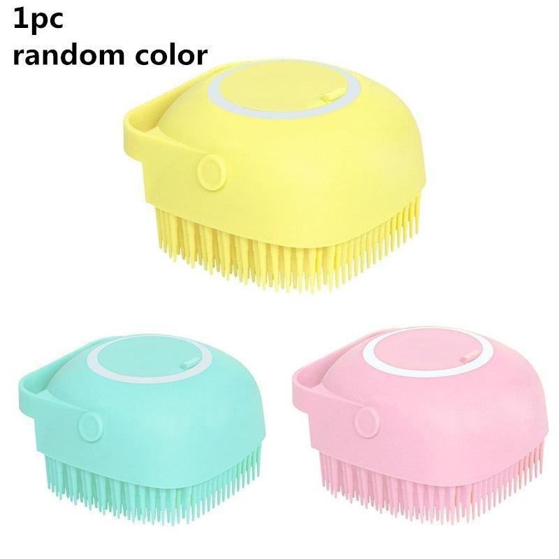 Soap Dispenser Brush for Shower (1 Count), Cleaning Products Mini Random Color Refillable Liquid Bath Brush, Hygiene Products, Everything Shower Products, Body Scrubber, Sweets Gifts for Men 6