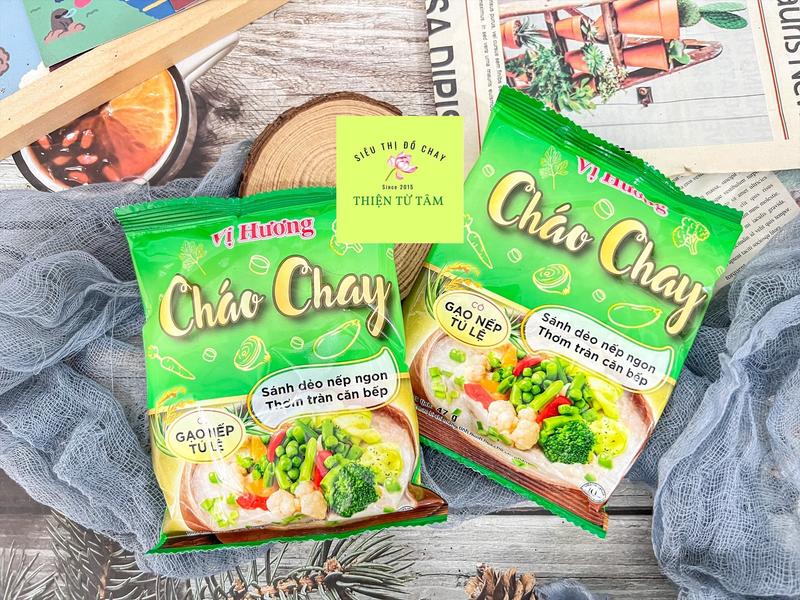 Cháo Chay Ăn Liền Vị Hương Hạt Cháo Mềm Ngọt Dinh Dưỡng Thùng 30 Gói