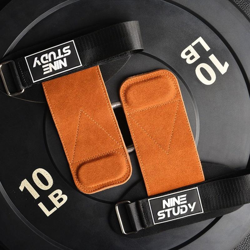 Găng tay Deadlift Nine Study da bò Chính hãng tập gym găng tay lifting straps tập tạ hỗ trợ kéo lưng xô hít xà Chống Trơn Chống Trượt Bao Tay