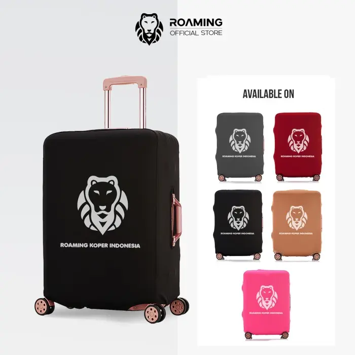 DISKON Roaming Cover Kain Elastis Sarung Koper Logo Roaming 20 Inch - 30 Inch - Pink, 28 1