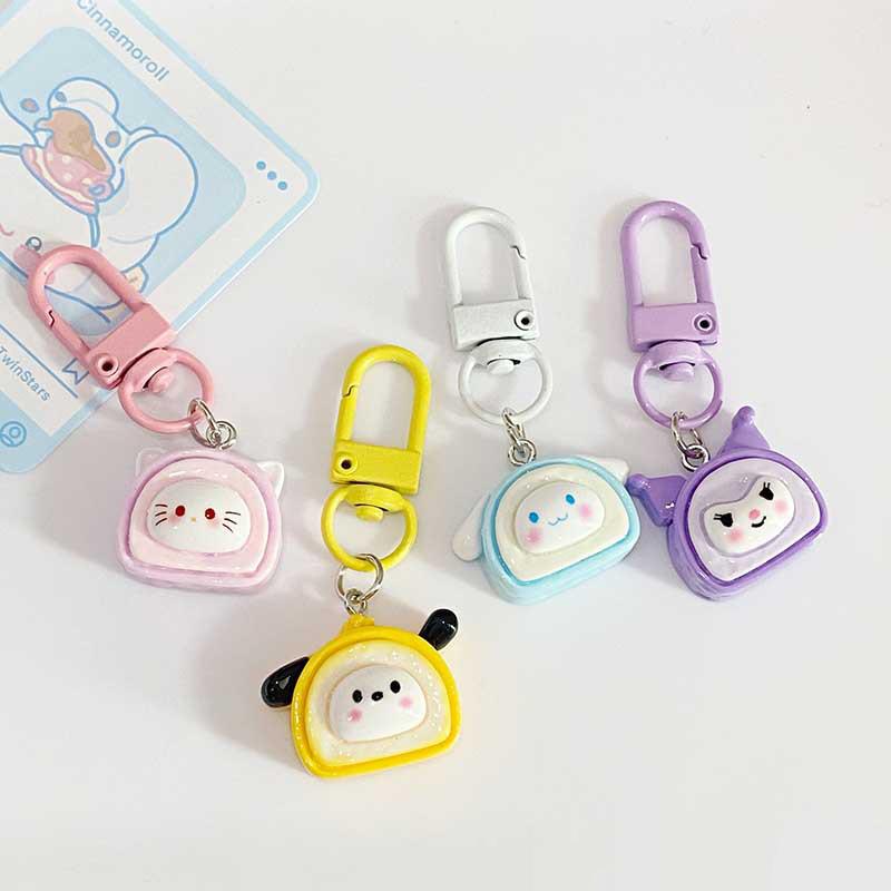 【Gatuio】Cartoon Anime Bread Roll Keychain Girls Heart Studen - TikTok ...
