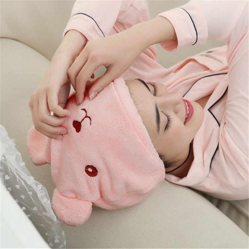 Mũ Trùm Đầu Ủ Tóc Thấm Hút Làm Khô Tóc Nhanh Sau Khi Tắm Hình Gấu Xinh Xắn Chất Liệu Vải Nhung Dày Dặn, Mềm, Mịn Khăn Tắm Nhà Tắm khăn mochi 6
