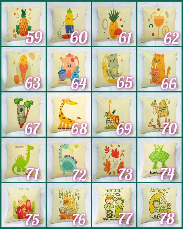 Sarung Bantal kursi ukuran 40x40cm Resleting jepang 1