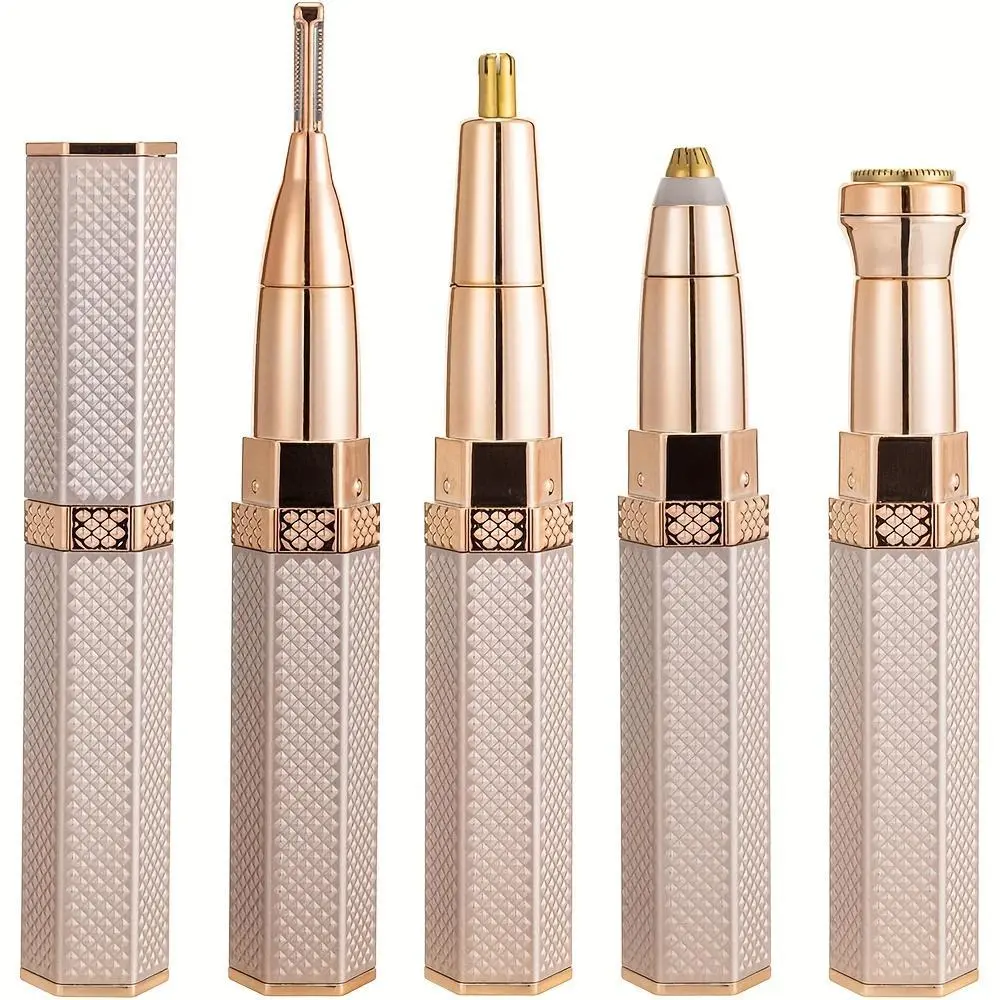 4 in 1 Electric Eyebrow Trimmer, 1 Set Rechargeable Hair Removal Tool, Women's Beauty Care Tool for Eyebrow, Nose,  Shaver for Women