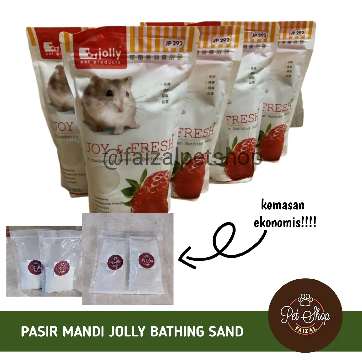 Pasir Mandi Hamster Jolly Bathing Sand - Kemasan Ekonomis