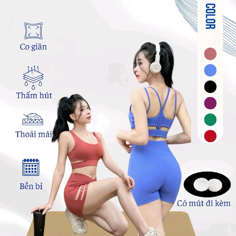bộ đồ đùi tập gym yoga aerobic dễ thương nữ
