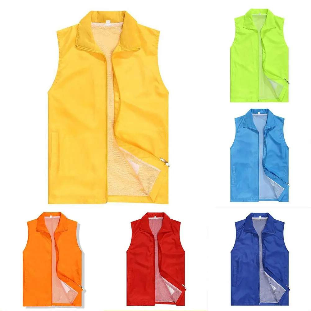Áo vest thoáng khí, Unisex, Áo ghi lê Thường Ngày Đồng phục làm việc tình nguyện, Áo Khoác Ngoài Nam Menswear