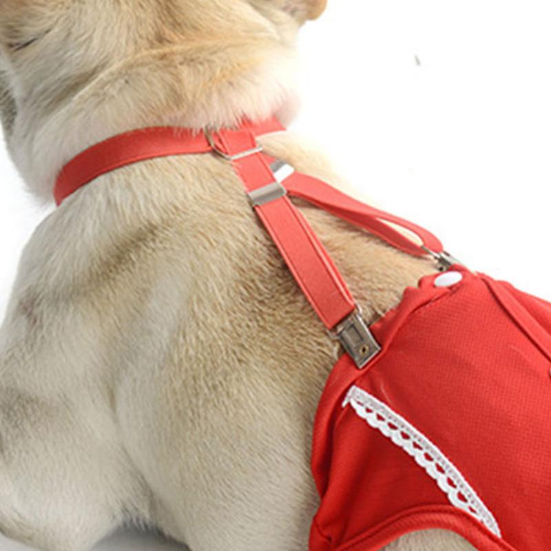 Wiutare- Button Design Dog Menstrual Pants Soft Comfortable Dog Menstrual Pants with Tail Hole Pet Supplies for Female Dogs Button Closure Buyers' 4