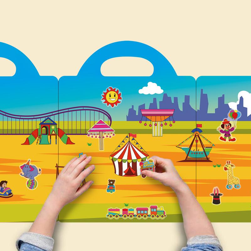 Product Introduction of Stickers Children Repeatedly Paste Quiet Book Concert Scene Early Education Enlightenment Educational Toys Sticker Book Christmas 15