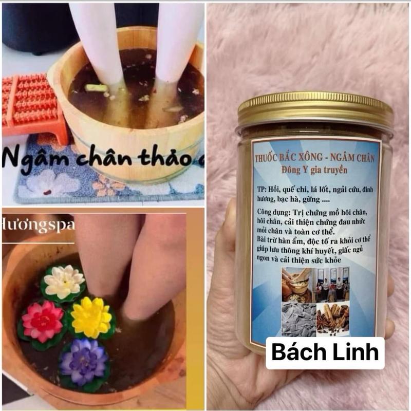 Bột Ngâm Chân Thảo Dược Giúp Thư Giãn Khử Mùi Hôi Chân - Thành Phần Quế, Đại Hồi, Thiên Niên Kiện, Bạc Hà, Gừng, Lá Lốt, Ngải Cứu - Đường 2