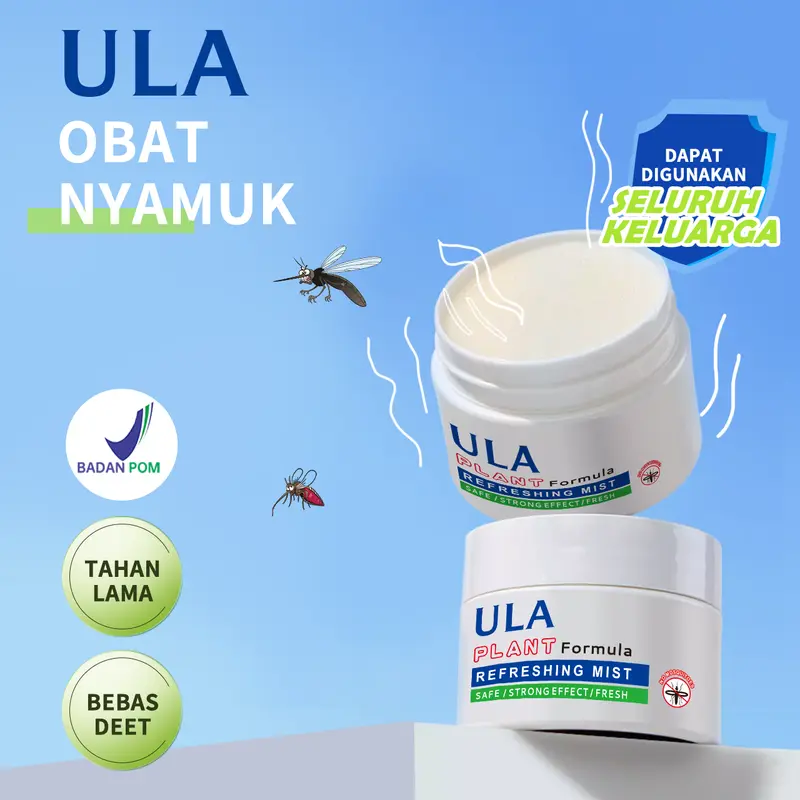 [3Pcs] ULA REFRESHING MIST 50ML*3 Repelling Mosquitoes [BPOM] with Sereh Oil External Use Only x FYC 0