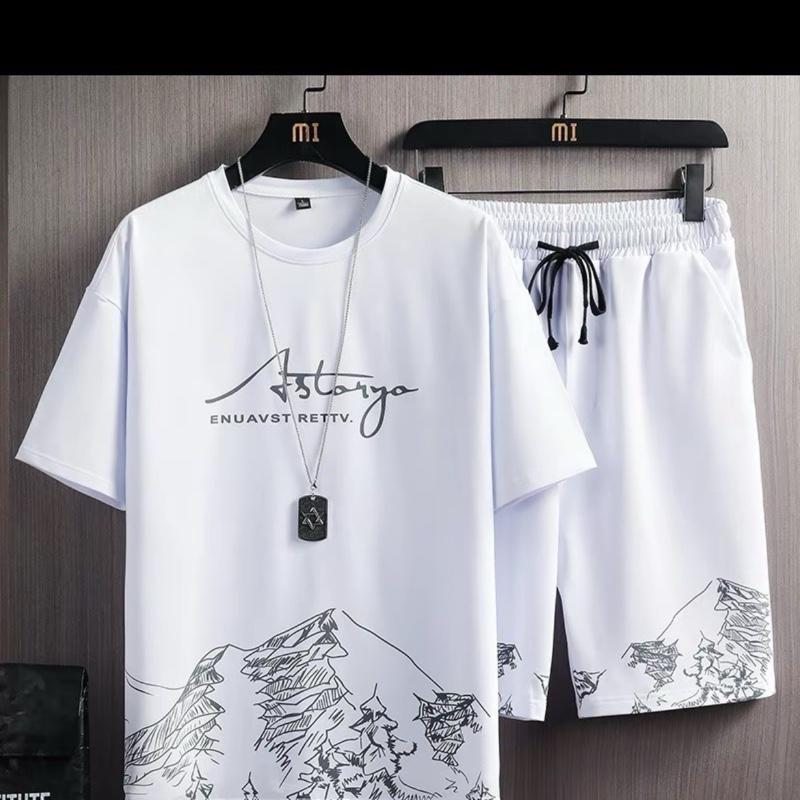 Bộ đồ thể thao nam chất liệu thun lạnh co giãn 4 chiều thấm hút mồ hôi họa tiết núi tuyết - Sport 0