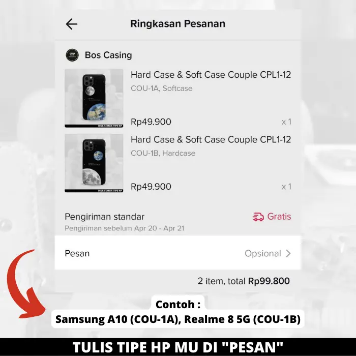 BOSCASING - Couple Case ALL TYPE Semua Tipe Hp CPL-9 2