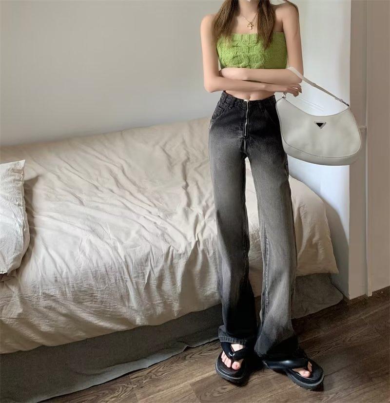 Product Introduction of Quần Jean Ống Đứng, Màu Gradient Dành Cho Phụ Nữ, Dáng Rộng Và Dễ Phối Đồ Mùa Hè, Quần Ống Rộng 6
