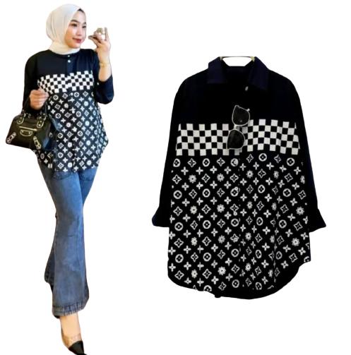 Product Introduction of KEMEJA LORA WANITA CASUALKEKINIAN TERBARU BLOUSE KOREAN STYLE PREMIUM ATASAN WANITA KEMEJA MOTIF TRENDY VIRAL OOTD 14
