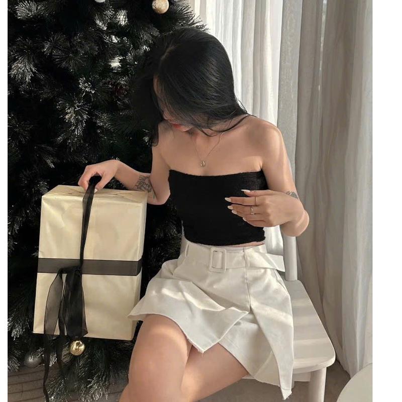 Product Introduction of Áo ống lông thỏ mềm mịn co giãn thoải mái A398 5