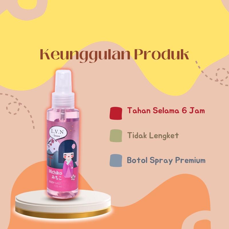 Product Introduction of BUNDLE 2 !! Lovana Body Mist Michiko 125ml isi 2 pcs - Parfume Wangi Vanila Perfume 8