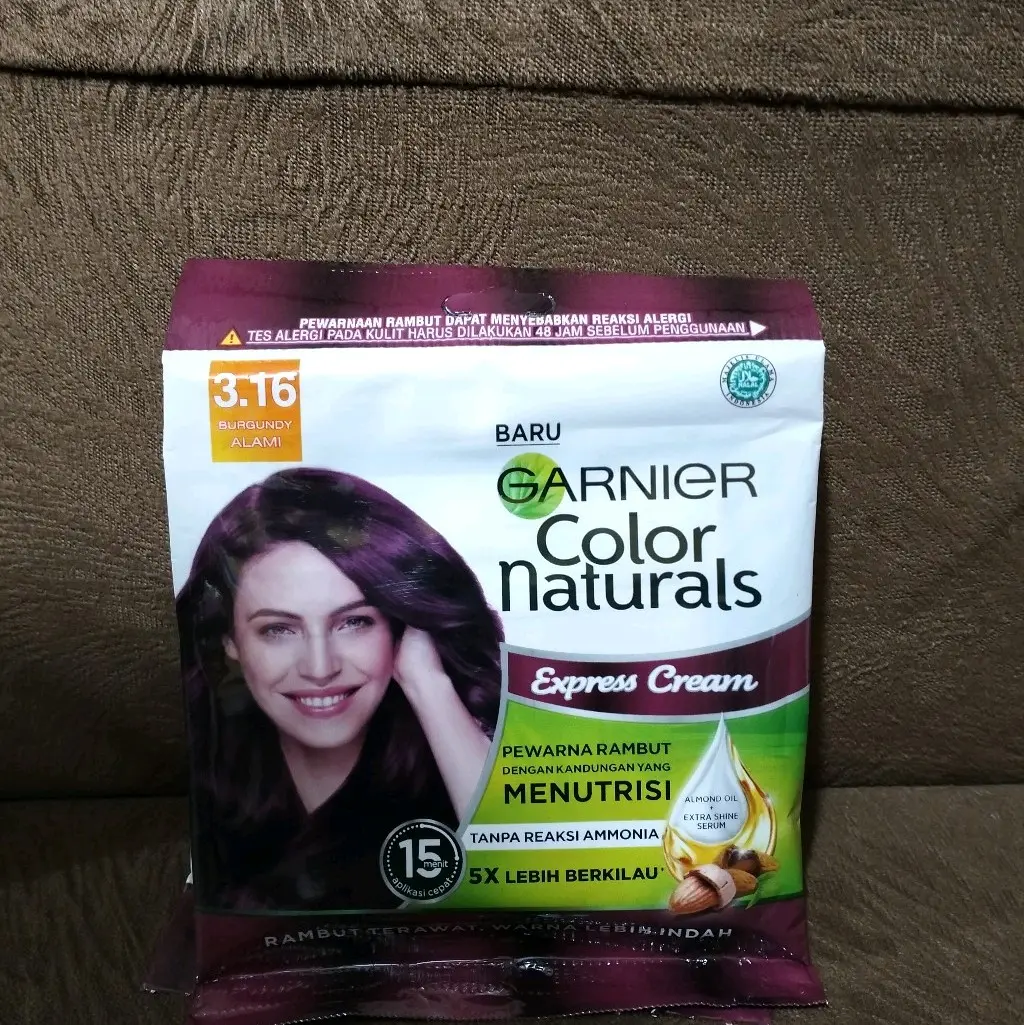 Garnier hair color burgundy alami 3.16 Asam Amino