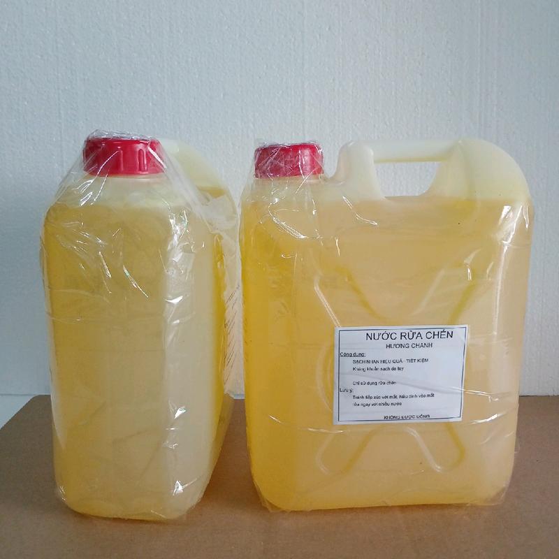 [5 lít] Nước rửa chén HƯƠNG Chanh Can 5 Lít Đậm Đặc sạch bóng 7